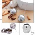 Herb Infuser Ball with Hanging Hook - Silver. 