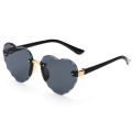 New Heart Rimless Sunglasses Ocean Lenses UV 400 Protection Cute Children/Adult Sunglasses Outdoor Travel Eyewear for Girls Boy. 