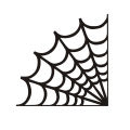 Spider web corner vinyl decal outline cobweb Sticker Car Window Wall Bumper Laptop halloween sticker. 
