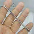 Never Fade Colour Chains Italian Stainless Steel Lasting Color 3mm Silver Flat Neck Chain for Boys Men Necklace for Boys Men. 
