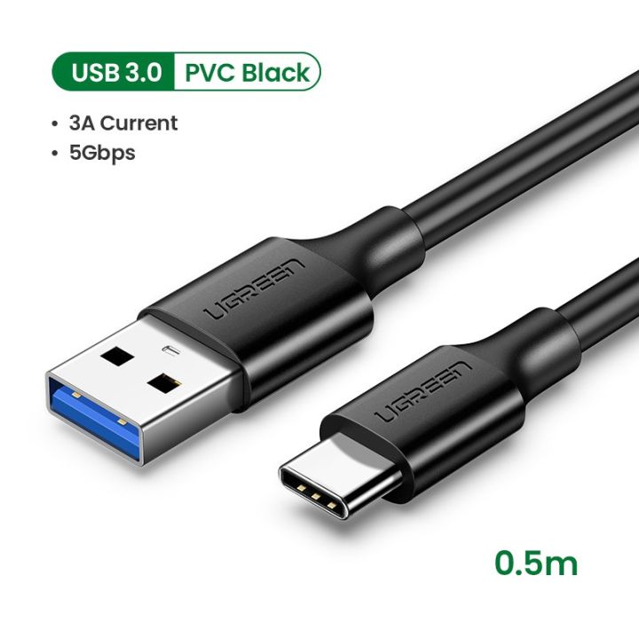 Pack of 2 Type C Charging Cable, USB Type C Charging and Sync Cables, 1M Type C High Speed Data Transfer Fast Charging Cable for Androids