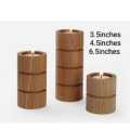 Wooden Candle Holder Pack of 1 Natural Finish Decorative Candle Stand for Home Office Living Room Tabletop Decor. 