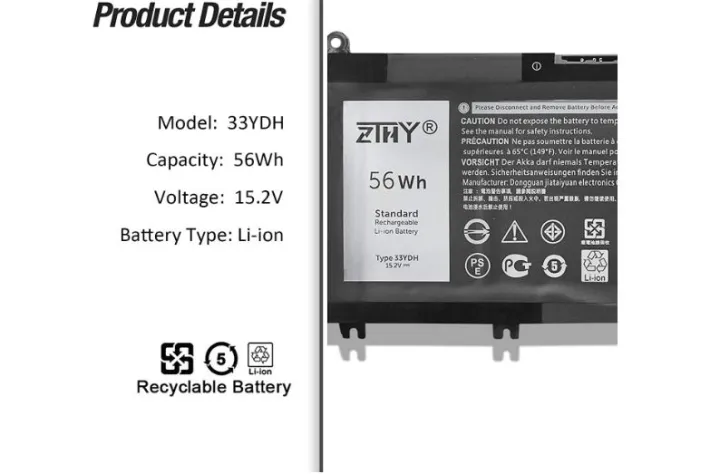 New%20Laptop%20Notebook%204%20Cell%20%20Battery%20For%20%20%20DE%20LATITUDE%203590%20Series%20%20Type%20%2033YDH%20%20%20(15.2V%20%2056Wh%20%203500mAh)%20-%20Image%205