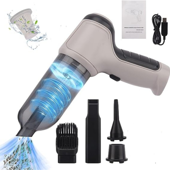 Multifunction Mini Vacuum Cleaner & Air Blower For Car Interior, Home, Computer, Cordless Handheld Wireless Portable Auto Vacuum Cleaner Strong Suction Powerful