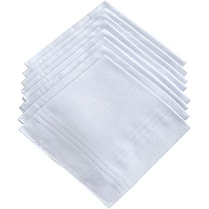 Pack of 1 white handkerchief great quality soft cotton romal excellent design