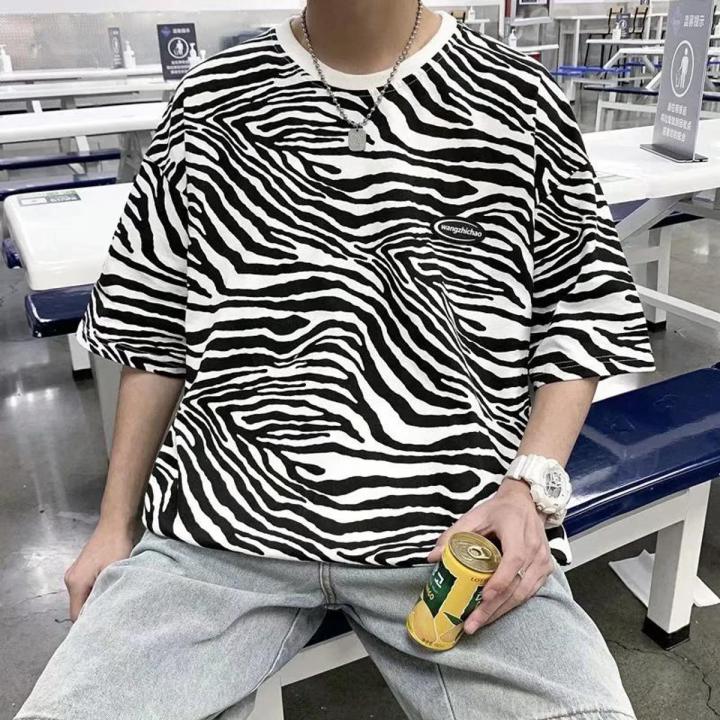 【M-5XL Korean Unisex T-shirt Oversized shirt Fashion tie dye Printed Short Crew neck sleeve Oversized Tshirt oversized shirt for men Couple shirt for men casual top hip hop streetwear