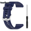 Tookss Silicone Watch Band Compatible For Garmin Descent G1 Smart Watch Strap Stainless Steel Buckle Sports Waterproof Wristband. 