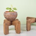 wood indoor plant stands - Rustic plant stand Indoor plant stand, Plant pot stand, Wooden plant stand. 