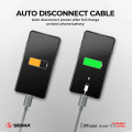 Sigma Turbo Series TC-3 Lightning (Iphone) Auto Disconnect Fast Charging Data Cable for Iphone (Lightning) Mobile Phones Pure Copper Wire Quick Charging Cable. 