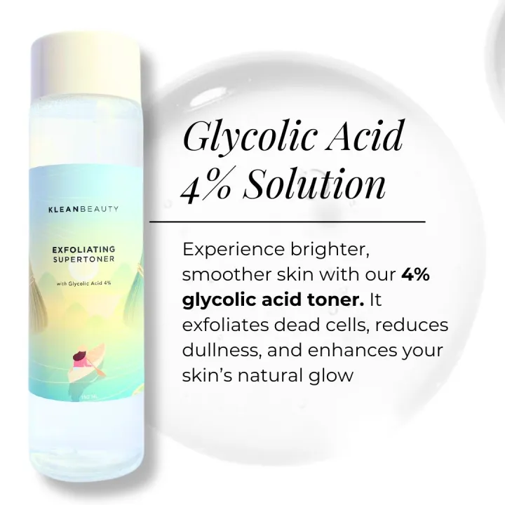 Klean%20Beauty%20-%20Exfoliating%20Super%20Toner%20160%20ml%20Glycolic%20Acid%20Toner%20for%20smooth,%20radiant%20skin%20Exfoliating%20toner%20for%20a%20brighter%20complexion%20Refreshing%20glycolic%20acid%20skincare%20for%20dead%20skin%20removal%20-%20Image%204