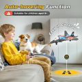Foam RC Plane Drone for Kids, Remote Control Airplane Fighter Jet with LED Light, Auto Hover, 360°Flip. 