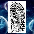 Large Maori Temporary Tattoos For Men Women Realistic Thorns Totem Wolf Mandala Geometric Tattoo Stickers Arm Body Tatoos. 