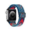 Nylon Strap For Apple Watch Band 44mm 40mm 38mm 42mm Braided Adjustable Elastic Nylon Solo Loop Bracelet iWatch Series 3 4 5 6 Se Scrunchie Elastic Bands tali jam jalur menonton. 
