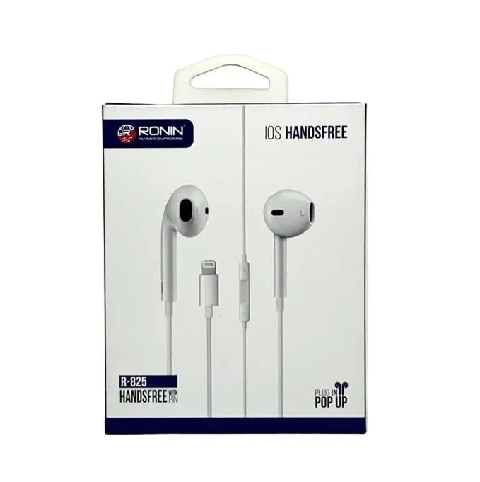 Ronin%20R-825%20iOS%20Handsfree%20(White)%20%E2%80%93%20Lightning%20Earphones,%2010%20mm%20Driver,%20In-line%20Remote,%201.2%20m%20Cable%20-%20Image%202