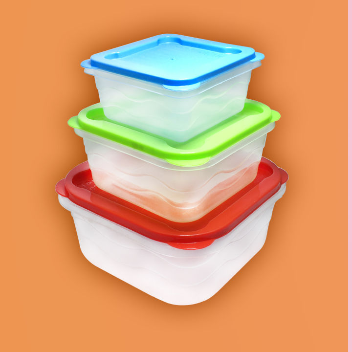 Kitchen Storage Box 3 in 1 , Hygienic Food Storage Box , Picnic Storage Box For Multi-Purpose Use/ Boxes with Attractive Colors