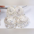 Antique jhumka earnings pure silver ( pure chandi ). 