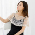 Women Knit Hollow Out Shawl Wrap Wedding Bridal Evening Dress Lace Shawl Wedding Sunflower Lace Scarf Shrug Cape Poncho Eatop. 