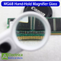 MG6B-4 4x 65mm Zoom Hand-Hold Magnifier Glass With Two LED Lights Exclamation Mark type Magnifier Battery not included by Electrica. 