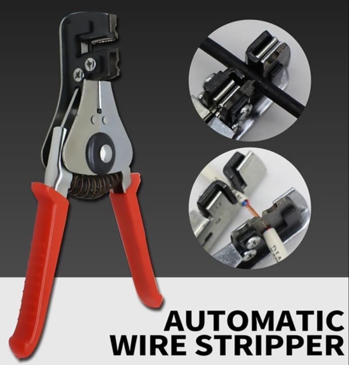 Automatic Wire Stripping Tool, Terminal Crimper & Wire Cutter for Wires for Electrical Repairs & Maintenance on Home Appliances & Electronics Compatible Red Hand Tools Pliers