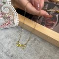 Stainless Steel Necklaces Infinity Symbol Style Pendant Collar Chain Fashion Necklace For Women Men Jewelry Friends Best Gifts. 