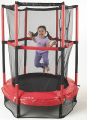 My First Trampoline and Enclosure Kids Jumping Trampoline with Safety Net and Red Cover Garden Outdoor and Indoor Jumping Mat And Spring Cover Padding Baby Toys And Games Kids Mini Junior Round Trampoline With Enclosure Safety. 