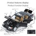 Diecast 1/24 Benzs Vintage W140 320SEL Alloy Car Model Simulation Toy Vehicle Sound Light. 