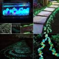 20Pcs 14mm Artificial Luminous Night Stones Pebble Glow In The Dark Pebbles Glow Gravels For Garden Yard Walkway Decor. 