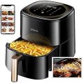 Geepas Air Fryer 1700W -Hot Air Fryers, 5 Litres Electric Air Cooker With Digital Touch Screen & Preheat, 60 Minute Timer, Led Display, Auto Shut Off"Min 1 year manufacturer warranty". 