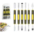 6Pcs Universal Mobile Phone Repair Opening Tool Metal Steel Kits Pry Disassemble Phone Repair Dismantling Crowbar Hand Tool Set. 