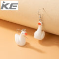 Cute earrings Resin hand-painted panda ear hooks Swan animal earrings for girls for women low price. 