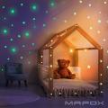 Pack of 50 3D Fluorescent Multicolor Glow in Dark Stars Wall Stickers, Luminous Bedroom Ceiling Home Decor. 