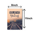 set of 6 Motivational sticky wooden frames for wall decore / sticky phototiles. 