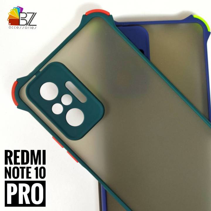 Redmi Note 10 Pro - Matte Translucent Airbag Shockproof Hybrid Armor Back Case cover