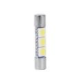 10Pcs 3-SMD 29-30mm 6641 Fuse LED Bulb Vanity Mirror Light Sun Visor Lamp White. 