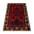 Beautiful Handmade Oriental red color 3x5 baluchi carpet  2'7 x 4'2 (ft)  #R22941. 