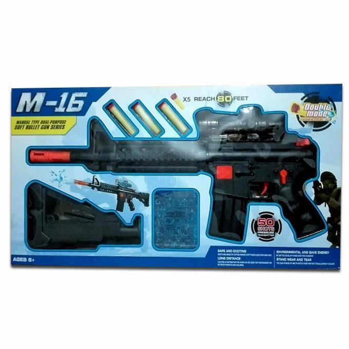 M-16 Manual Dart & Water Shooter Toy
