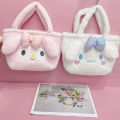 Kawaii Cinnamoroll Sanrio Plush Bag My Melody Anime Handbags Doll Kt Cat Purin Dog Cute Kuromi Plushie Backpack For Girls. 