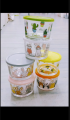 3 PCs Glass Raita Chatni Bowl with Cap (190 Ml). 