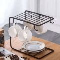High quality Iron Mug Tea Cup Holder Stand In Black, Hanging Tree Drainer Tea Coffee Cup Rack Stand. 