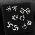 Genshin Impact Element Cute Earrings Studs Jewelry Luxury Game Anime Earrings Stainlees Steel Earrings Studs Silver Color. 