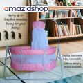 Amazidshop baby Cot Swing In Metal Frame Bed & Cradle  With Stand Support & Mosquito Net for 0-10 Month baby M2dx. 