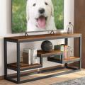 3-Tier TV Stand, Industrial Media Stand for 60" TV, Console Table Hallway Entryway Table. 