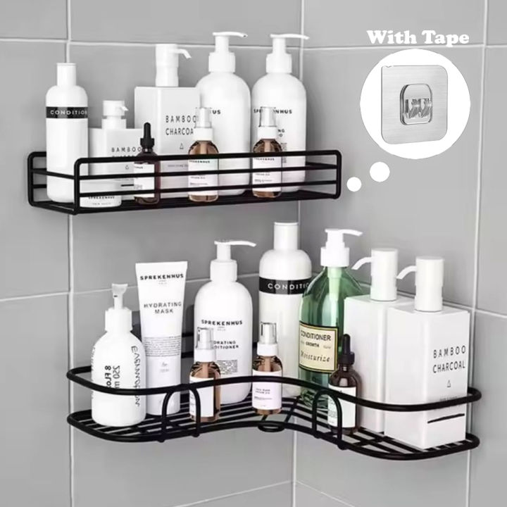 Set of 2 Bathroom kitchen Punch rack , multifuctional shampoo & accessories holder