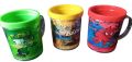 Glitter Gel Mugs - Cartoon Printed Glitter Mug - Double Wall Kids Glittery Cup - Glitter Mugs - Juice, Milk & Coffee Mug for kids Marvel Character Tea mug Glitter Water Glass for School, Drinkware Cups, Mugs & Saucers for Girls Perfect Birthday Gift 350ml. 