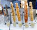 Pack of 3 Wooden Bar B Q Bamboo Shashlik Kabak Skewer Sticks Potato Spiral Stick 14”. 