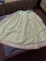 heavy lehenga with short frock and heavy dupatta. 