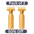 Pack of 2 Hair Oil Bottle With Comb Applicator | Best For Dandruff & Hair Fall | Anti Lice Comb | Imported Multipurpose Applicator |. 