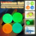 Luminous Decompression Sticky Balls/ Novelty Squeeze Ball Stress Relief Toys/ Kid Party Top-sucking Ball Games. 