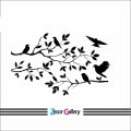 Tree with Birds Corner DIY Wall Sticker | Peel & Stick Waterproof Vinyl Decal for Home Improvement, Kitchen Backsplash, Bedroom, Living Room | Removable Scratch Resistant Durable Design. 
