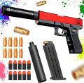 Glock gun Soft Bullet Toy Gun Shell Ejection Foam Darts Blaster gun Manual Airsoft Gun With Silencer For Kid Adult. 
